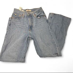 Levi's Light Blue ribcage wide leg Jeans